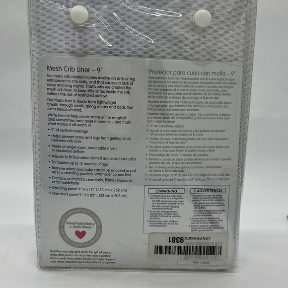 Breathablebaby Other Airflow Baby Mesh Crib Liner 9 Poshmark